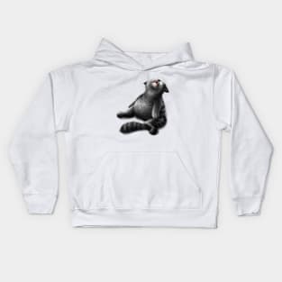 crazy black cat Kids Hoodie